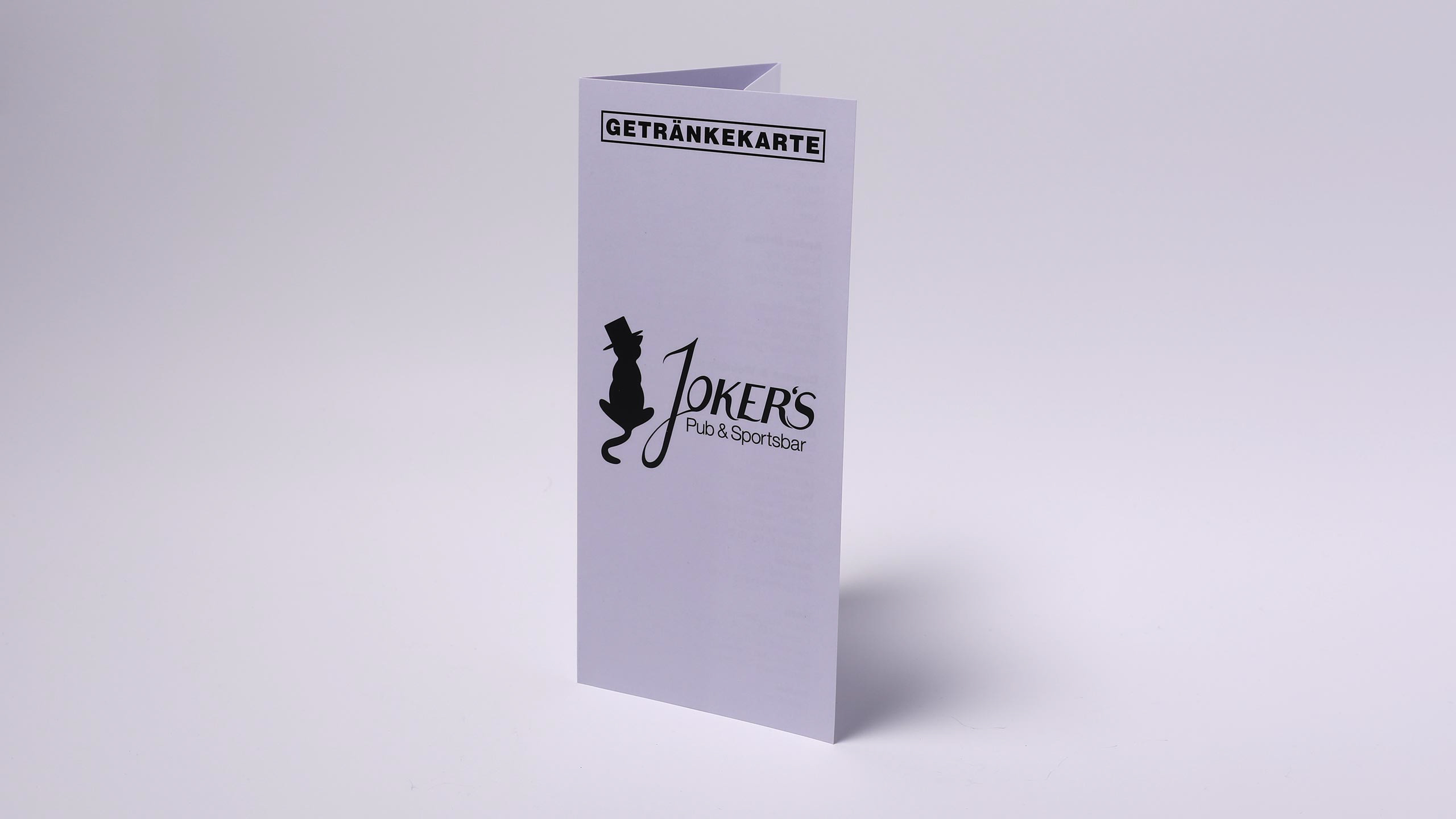 Angebot Werbedruck Jokers Getraenkekarte Druckerei Schelbli Ag